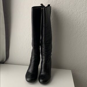 Tory Burch Leather Wedge Boots